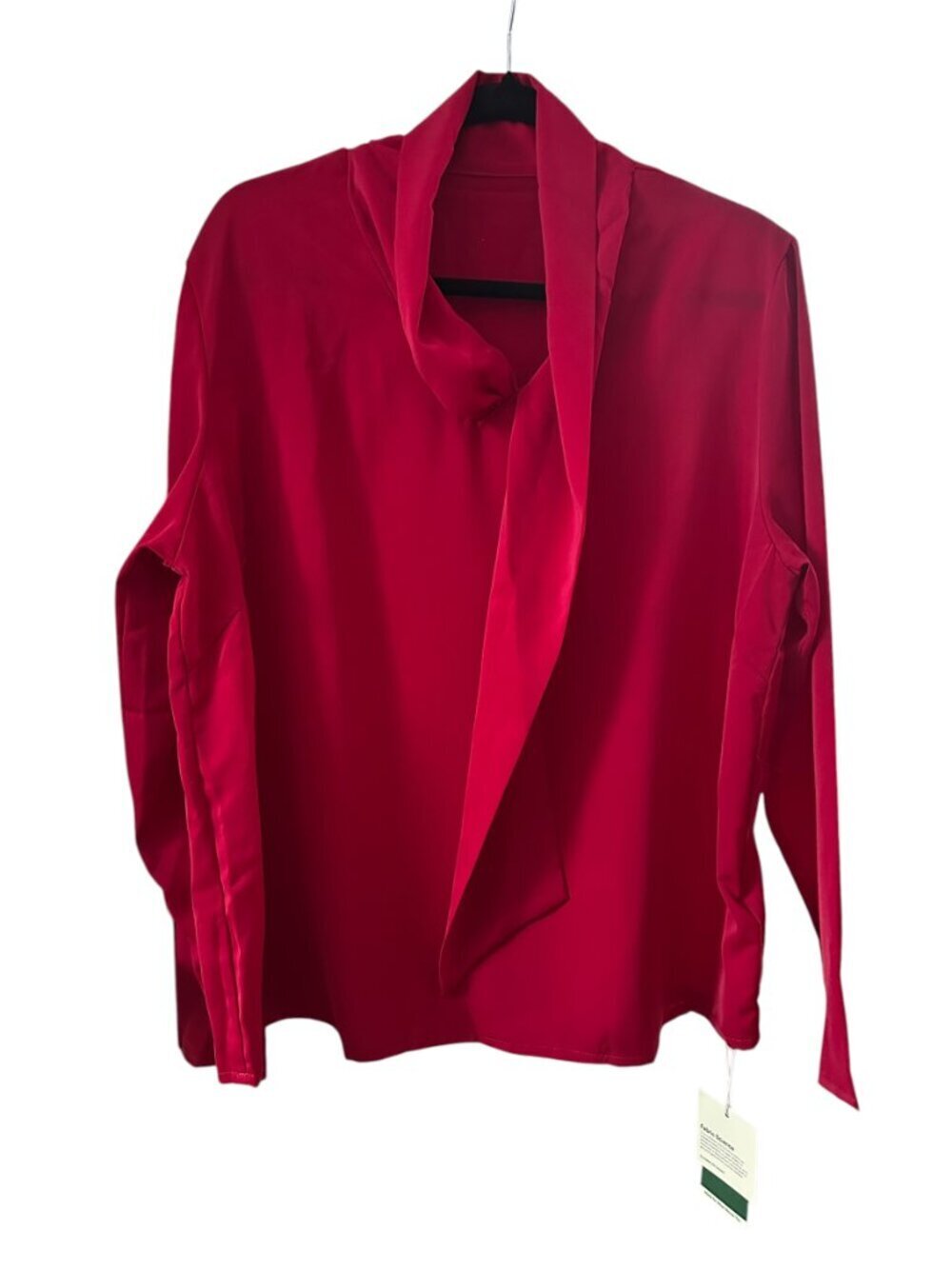 HALARA Scarf Neck Work Blouse - Red | XL | NWT - Picture 7 of 7